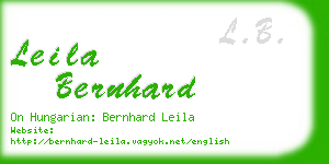 leila bernhard business card